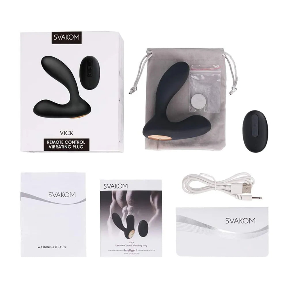 Plug Anal Vibrador Vick Svakom con control remoto