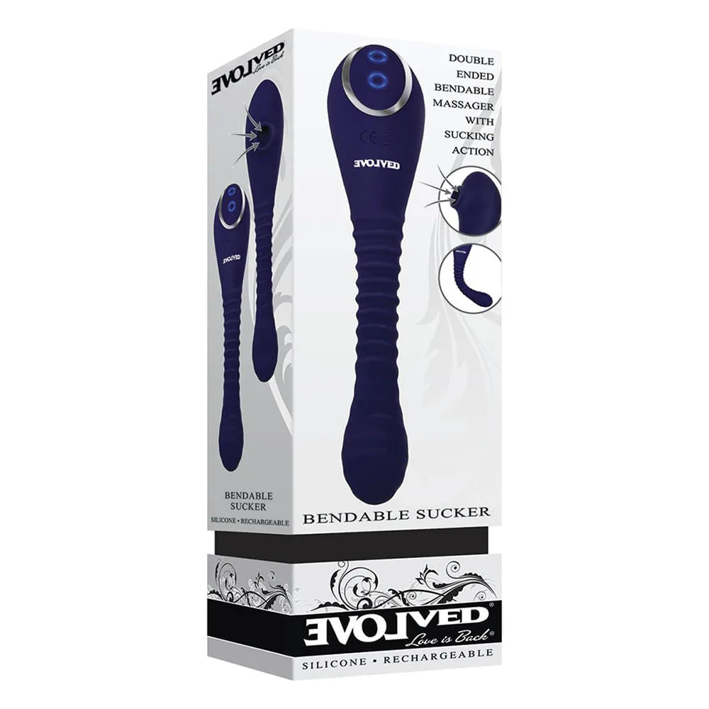 Vibrador y Succionador Flexible Morado